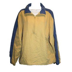 Forresters Outerwear  Golf Pullover Jacket Womens Large L Yellow Blue 1/2 Zip